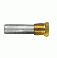 USA pencil anode universal type Complete with brass plug - ZINC + BRASS - 16mm-5/8" - TEC-E2 - Tecnoseal 